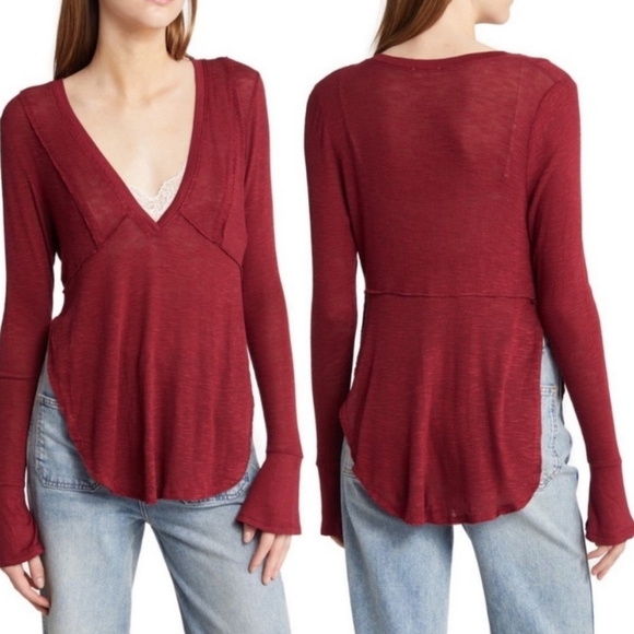 NWT Free People Laying Low long sleeve - Picture 2 of 3